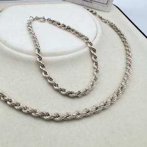 Collana + bracciale da donna in argento 925 collier a torchon